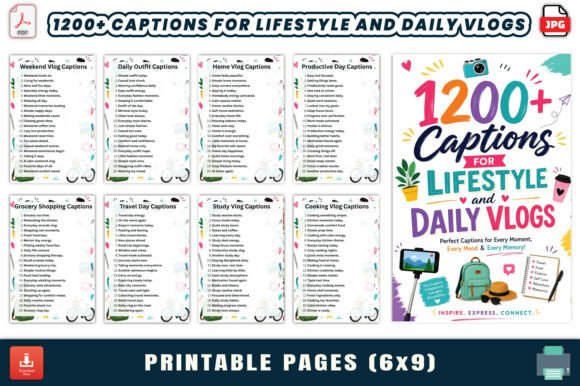 1200 Captions for Lifestyle and Daily