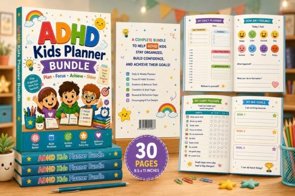ADHD Kids Planner Bundle: A Simple Tool for Everyday Success