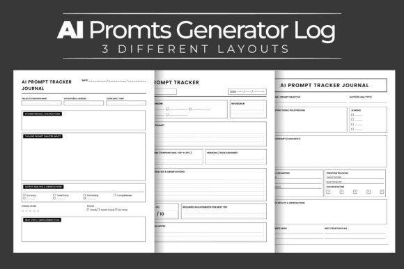AI Prompt Tracker Log Book Interior PDF