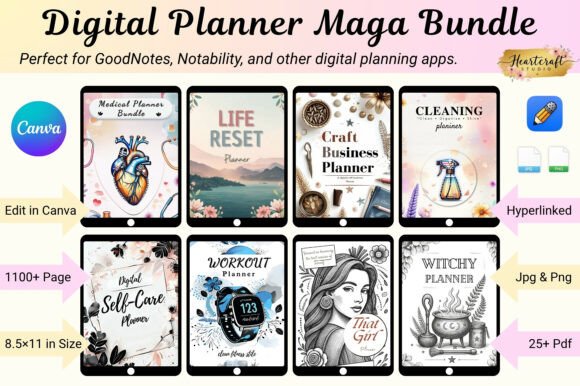 📚 Digital Planner Mega Bundle: A Comprehensive Guide to Organizing Your Life Digitally