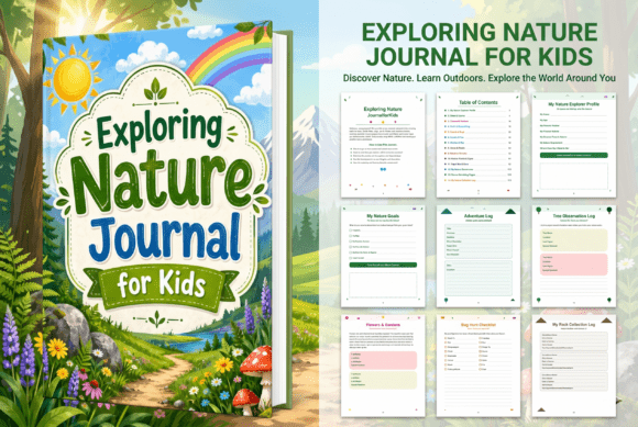 Exploring Nature Journal for Kids – Observe, Discover, Sketch Learn