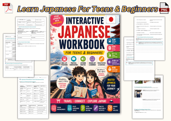 Interactive Japanese Workbook for Teens: A Practical Guide for Language Learners