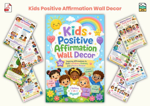 Kids Positive Affirmation Wall Decor