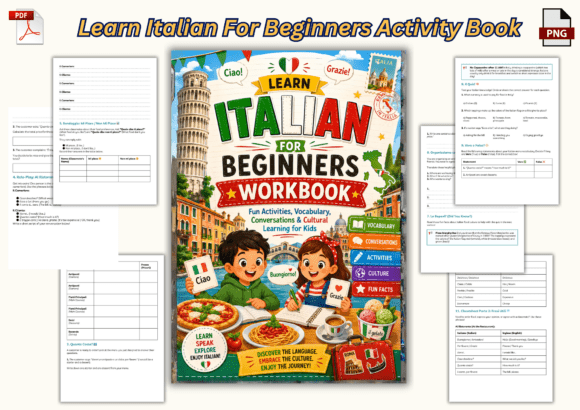 Learn Italian for Beginners Workbook: A Practical Guide for Kids and Educators