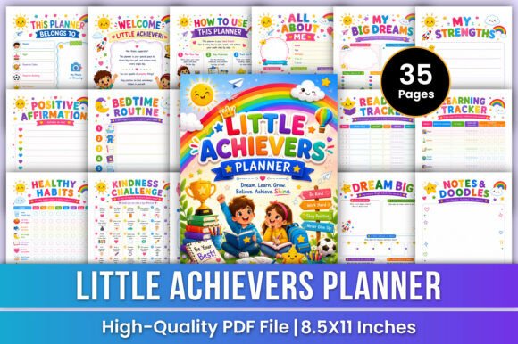 Little Achievers Planner Goals Grow: Empowering Kids to Set and Reach Their Goals