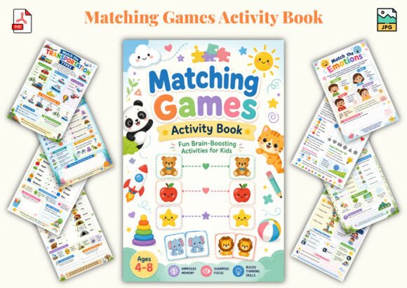 Matching Games Activity Book for Kids