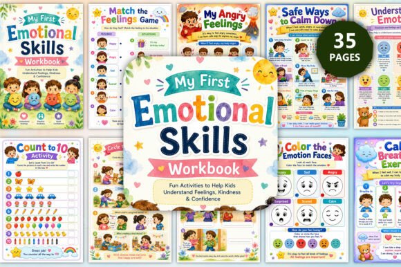 My First Emotional Skills Workbook: A Gentle Guide for Young Children to Understand Feelings and Build Confidence