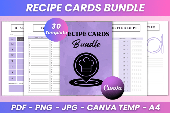 Recipe Cards Bundle Kdp Interior: A Versatile Tool for Creatives and Home Cooks