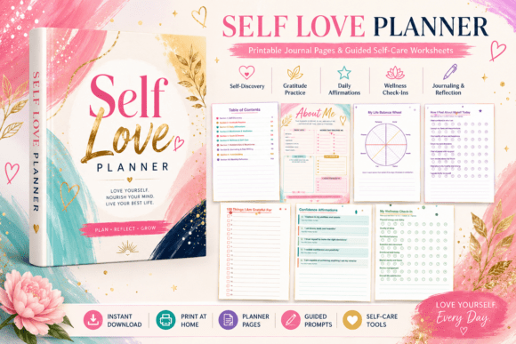 Self Love Planner for Personal Growth