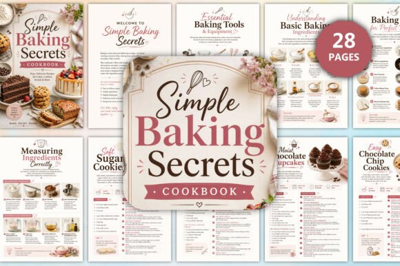 Simple Baking Secrets Cookbook: A Beginner-Friendly Guide to Perfect Homemade Baking