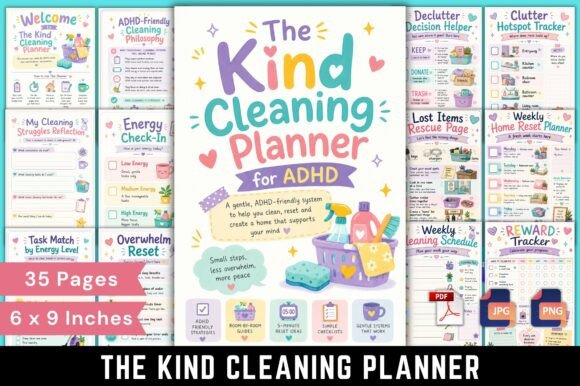 The Kind Cleaning Planner for ADHD